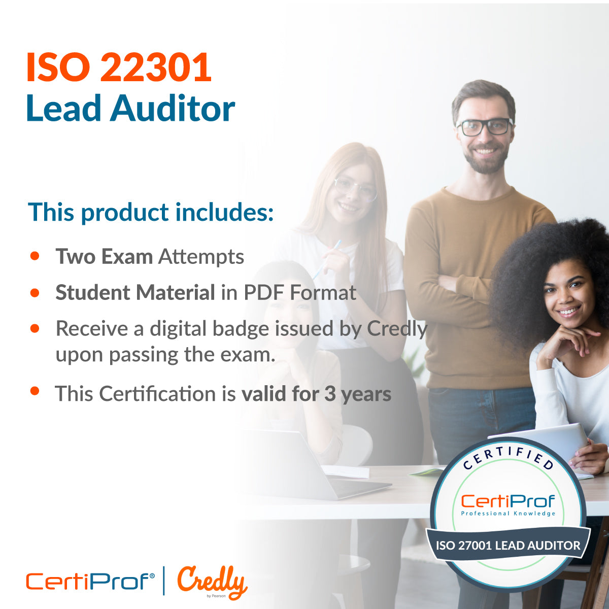 Certificado CertiProf ISO/IEC 27001:2022 Auditor Líder (I27001LA)