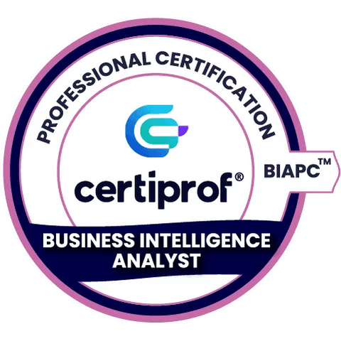 Insignia de analista de inteligencia empresarial de Certiprof 480 x 480 - Certiprof
