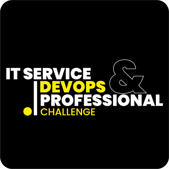 IT Service & DevOps Professional Challenge logo by Certiprof on a black background.