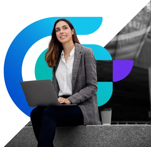 CertiProf certified professional working on a laptop